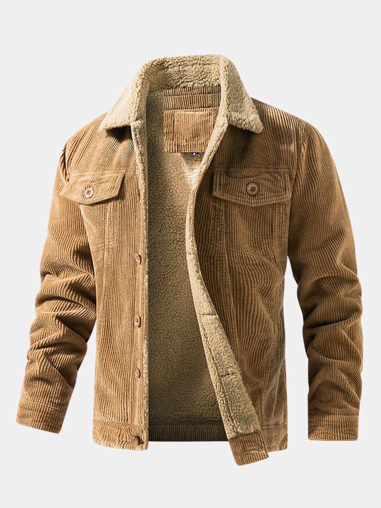 Beau Garcon | Teddy Lined Cotton Corduroy Jacket