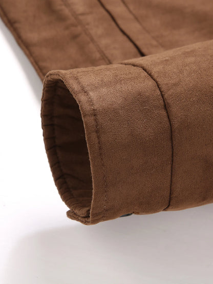 Beau Garcon | Teddy Lined Suede Jacket With Pockets