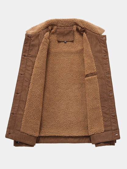 Beau Garcon | Teddy Lined Suede Jacket With Pockets