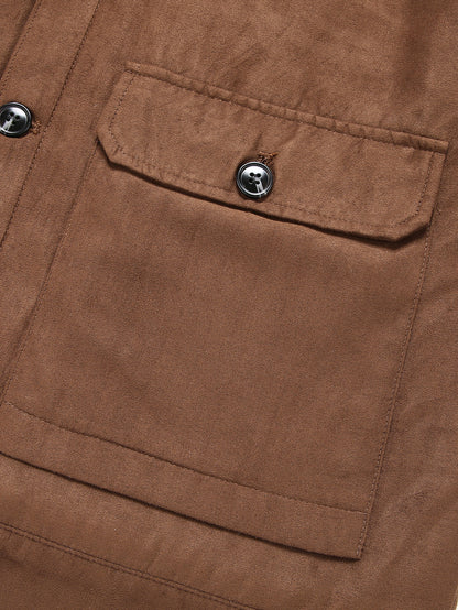 Beau Garcon | Teddy Lined Suede Jacket With Pockets