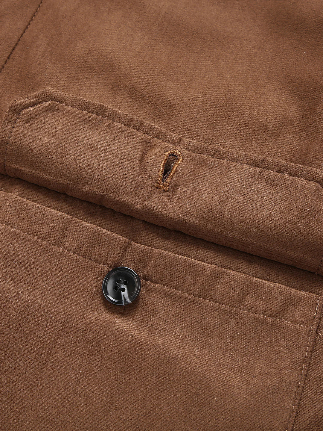 Beau Garcon | Teddy Lined Suede Jacket With Pockets