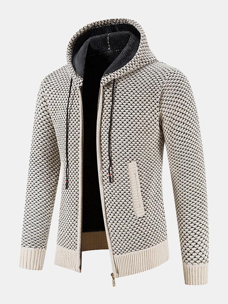 Beau Garcon | Teddy Lined Textured Hooded Sweater