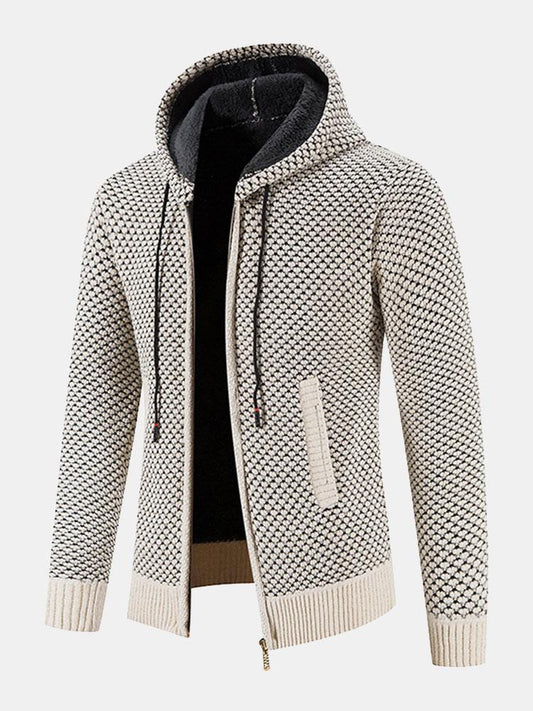 Beau Garcon | Teddy Lined Textured Hooded Sweater