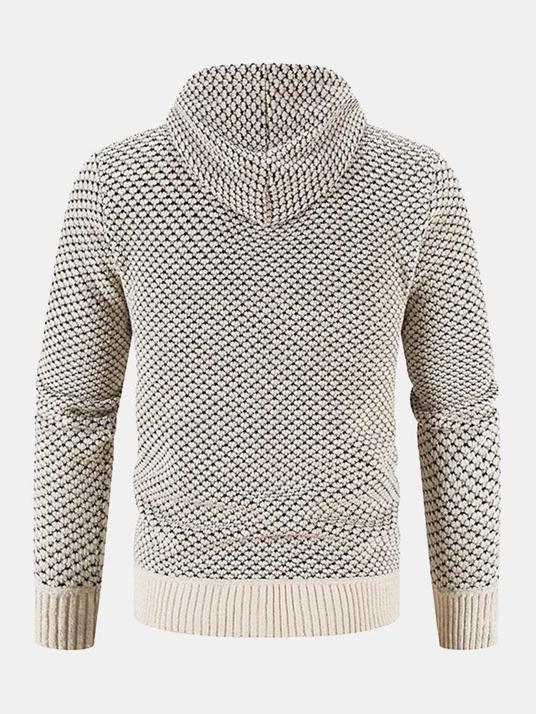 Beau Garcon | Teddy Lined Textured Hooded Sweater