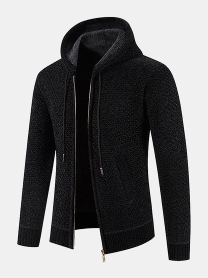 Beau Garcon | Teddy Lined Textured Hooded Sweater