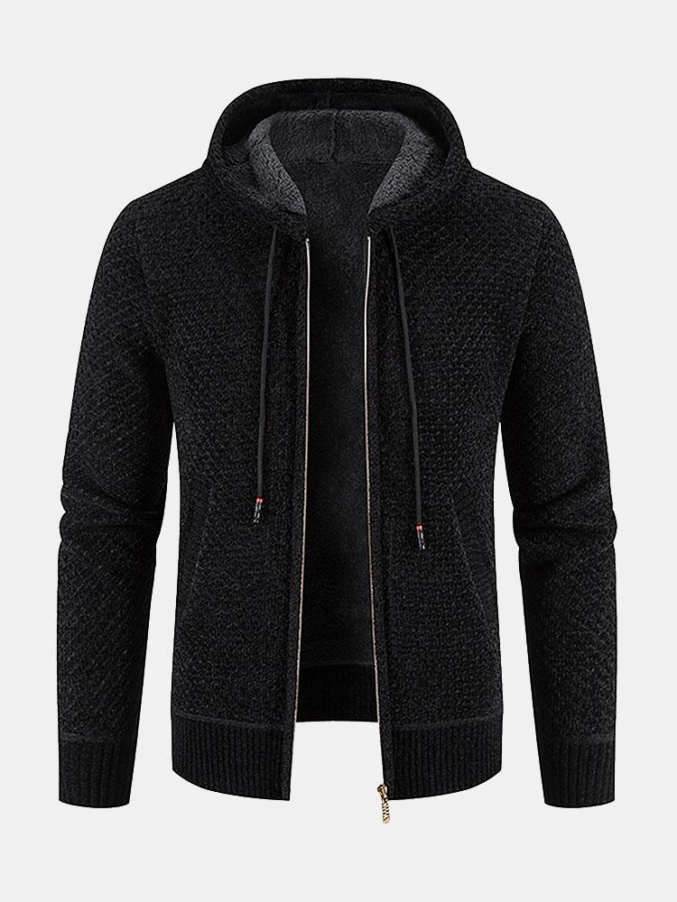 Beau Garcon | Teddy Lined Textured Hooded Sweater