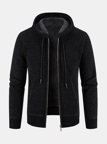 Beau Garcon | Teddy Lined Textured Hooded Sweater