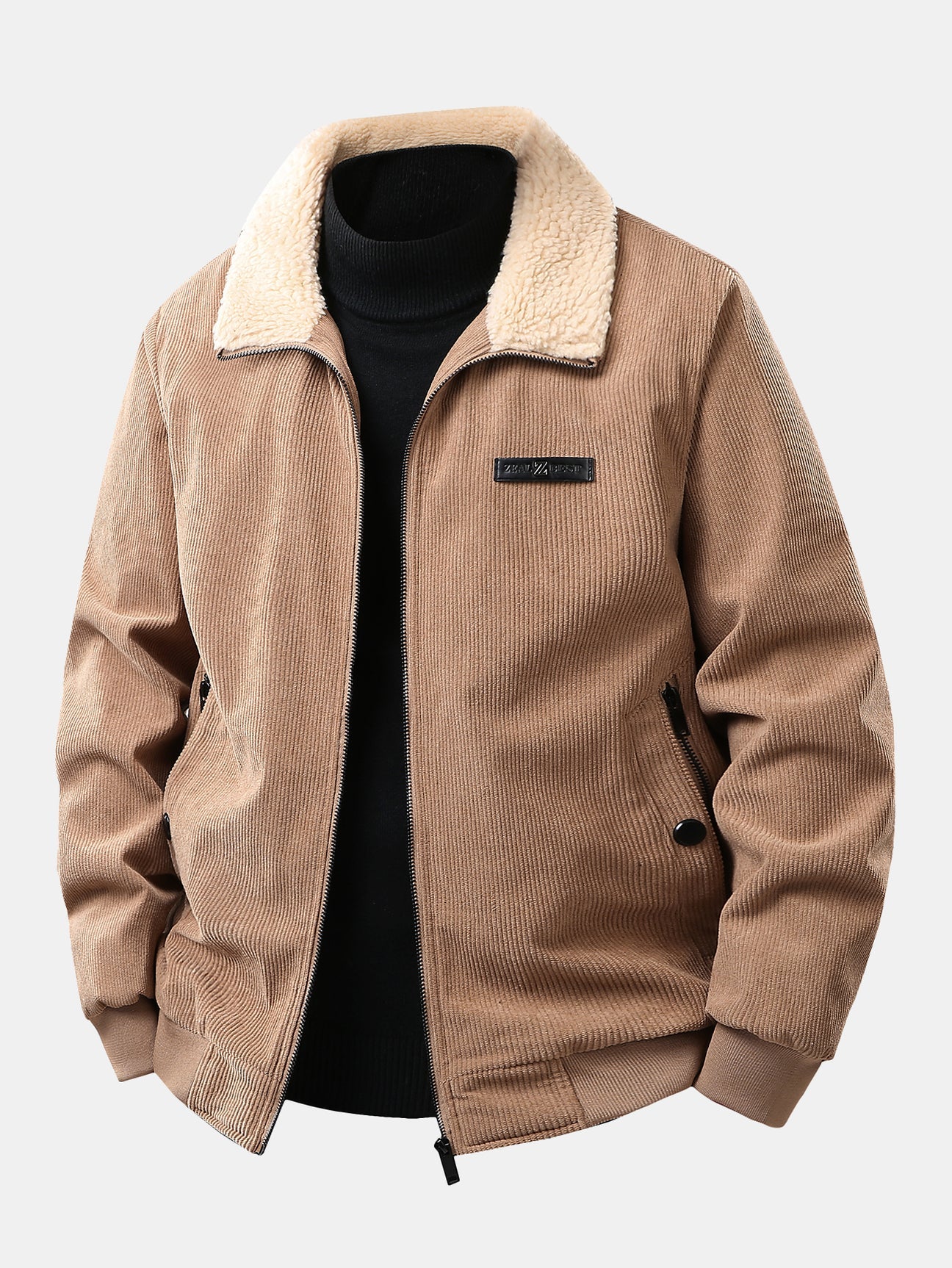 Beau Garcon | Teddy Lined Zip Up Corduroy Jacket