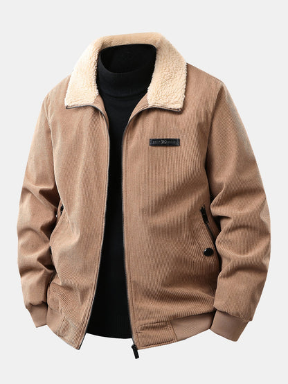 Beau Garcon | Teddy Lined Zip Up Corduroy Jacket