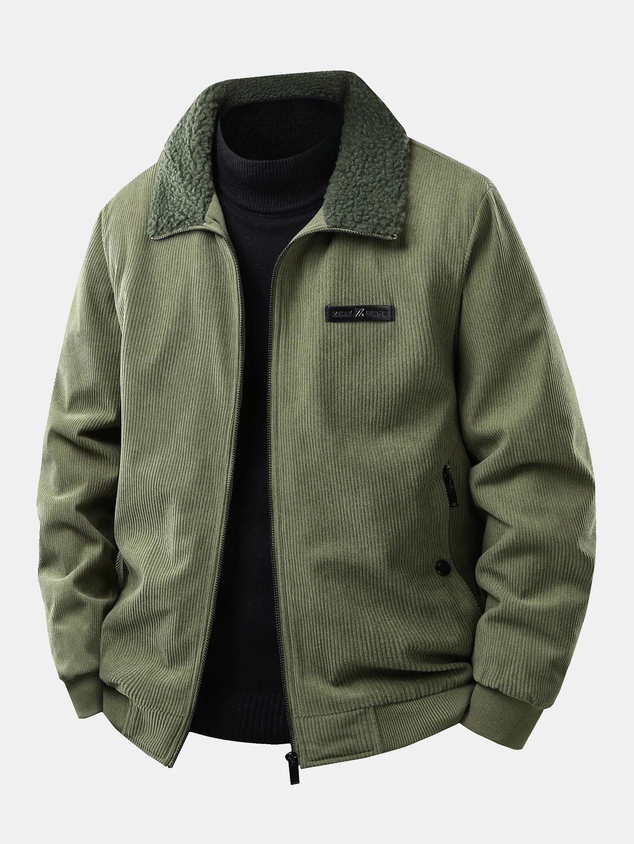 Beau Garcon | Teddy Lined Zip Up Corduroy Jacket