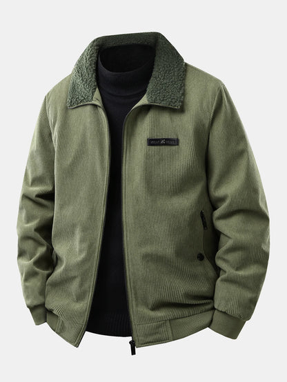 Beau Garcon | Teddy Lined Zip Up Corduroy Jacket