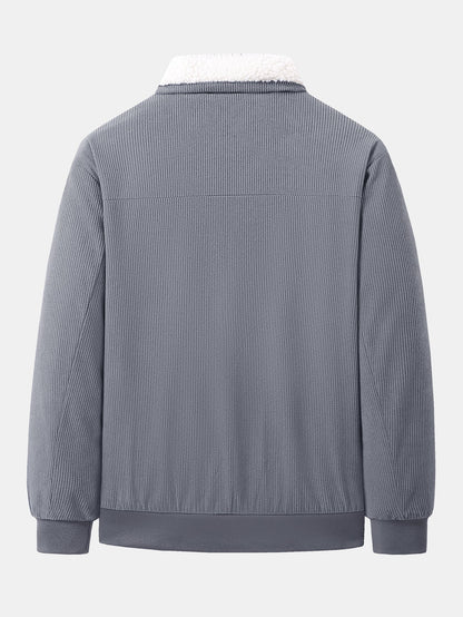 Beau Garcon | Teddy Lined Zip Up Corduroy Jacket