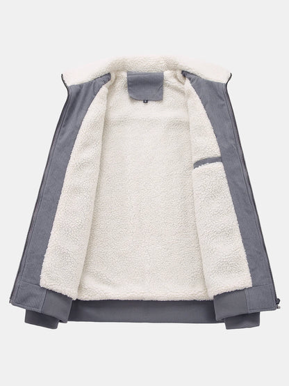 Beau Garcon | Teddy Lined Zip Up Corduroy Jacket