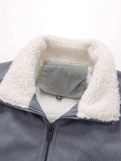 Beau Garcon | Teddy Lined Zip Up Corduroy Jacket