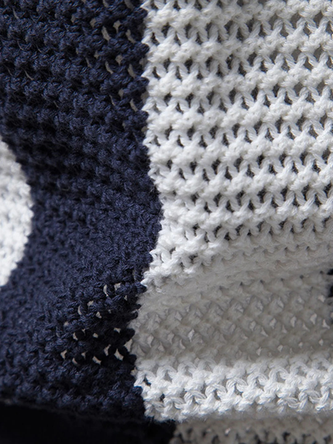 Beau Garcon | V Neck Striped Knit Polo Shirt