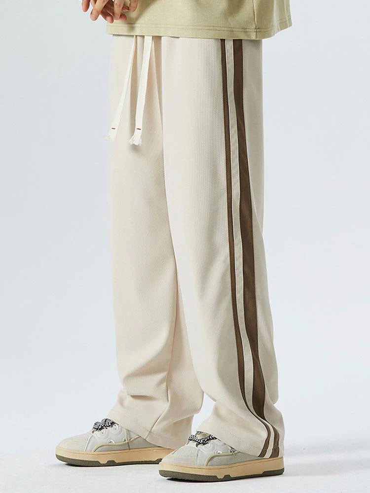 Beau Garcon | Vintage Side Stripe Loose Fit Straight Leg Pants