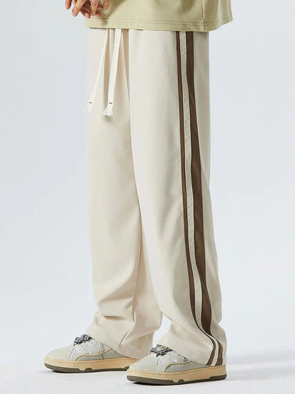 Beau Garcon | Vintage Side Stripe Loose Fit Straight Leg Pants
