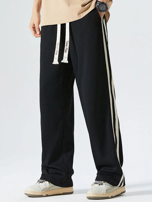 Beau Garcon | Vintage Side Stripe Loose Fit Straight Leg Pants