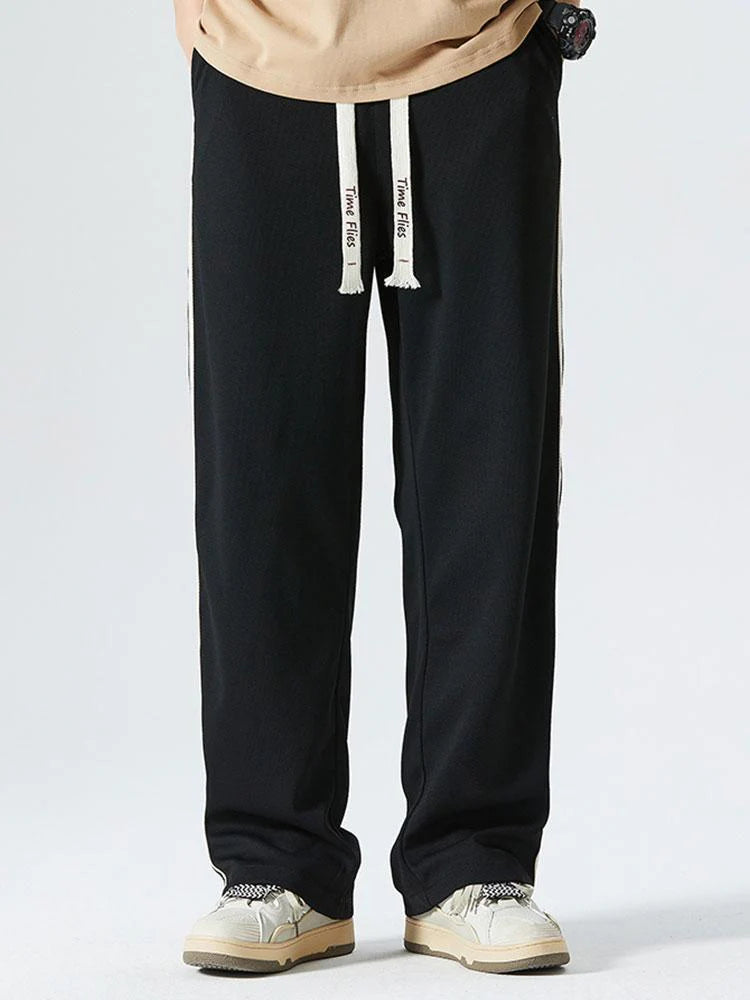 Beau Garcon | Vintage Side Stripe Loose Fit Straight Leg Pants