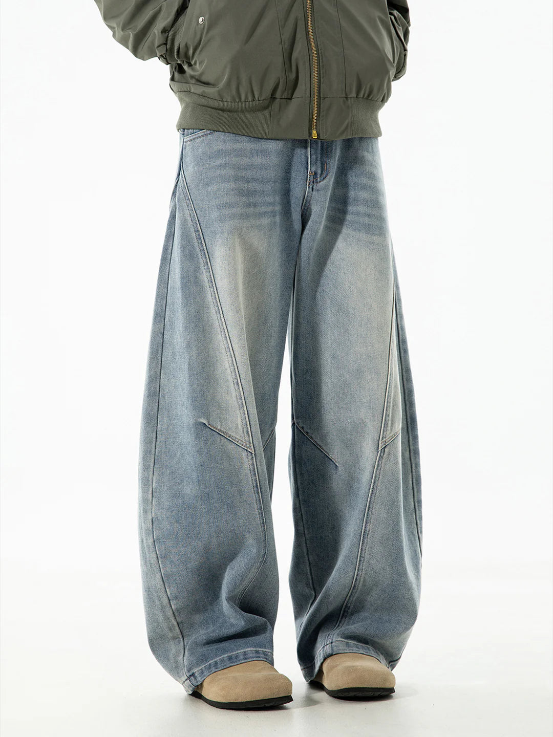 Beau Garcon | Washed Distressed Denim Baggy Pants