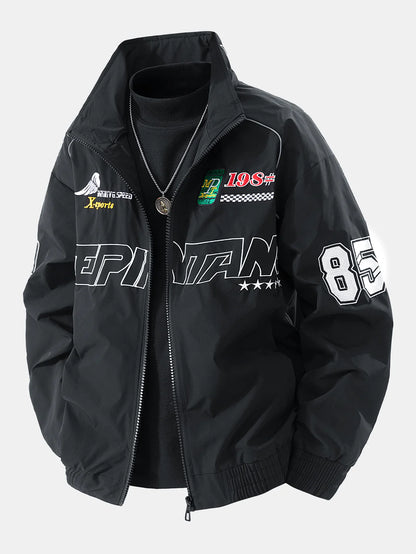 Beau Garcon | Relax Fit Embroidered Racing Jacket