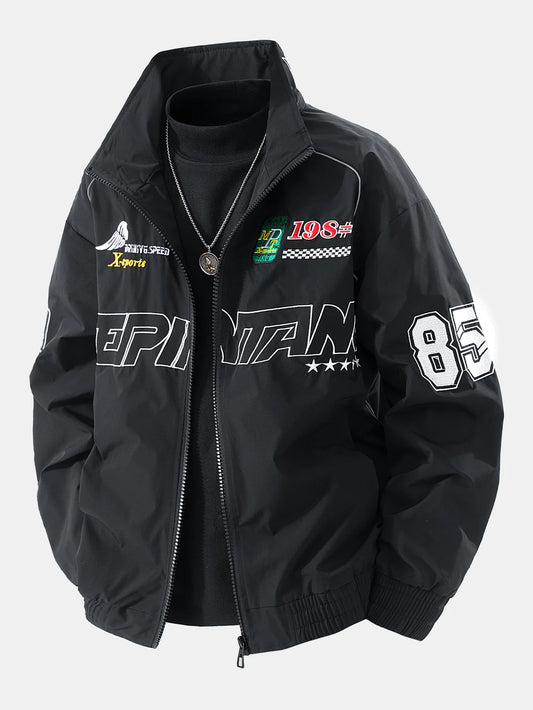 Beau Garcon | Relax Fit Embroidered Racing Jacket