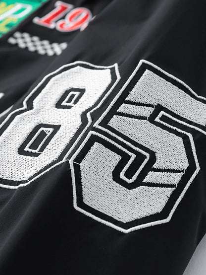 Beau Garcon | Relax Fit Embroidered Racing Jacket