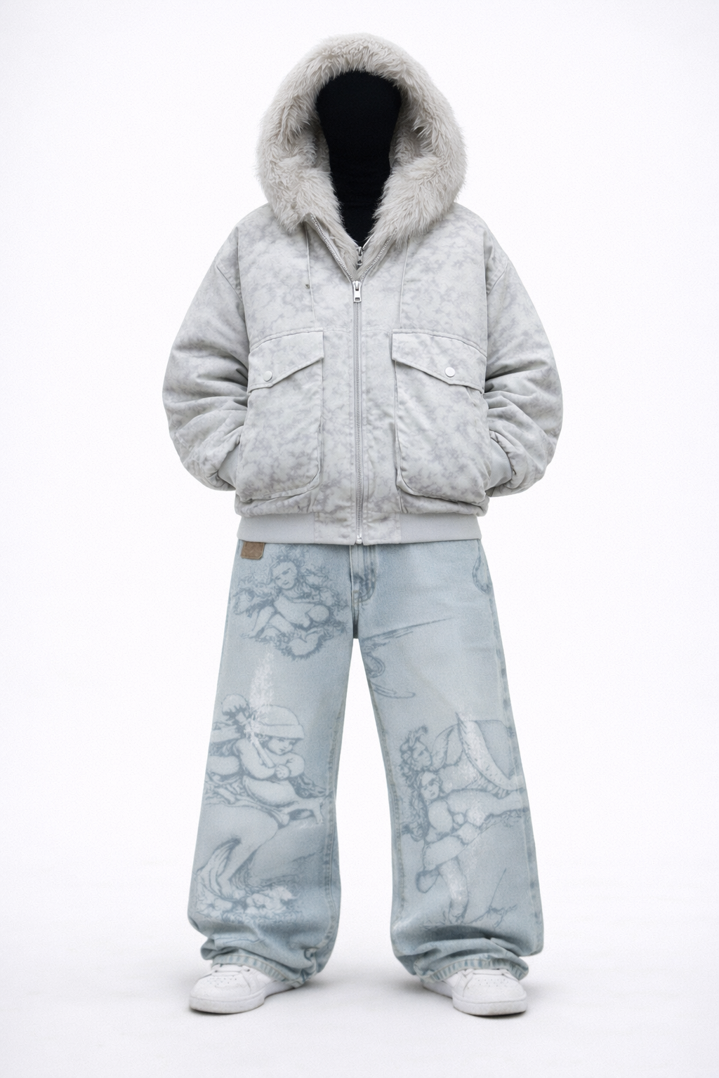 Beau Garcon | Quilted Coat with Fur Collar