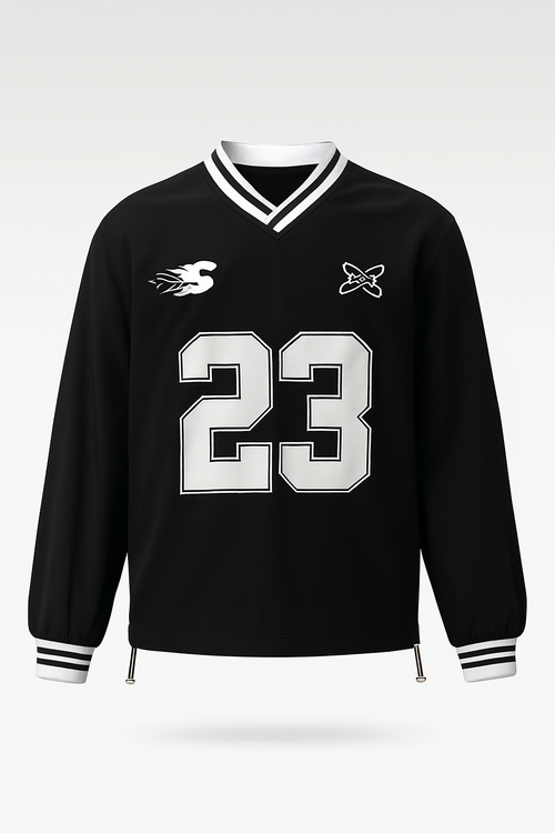 Beau Garcon | Long Sleeved Number Print V Neck Sweatshirt